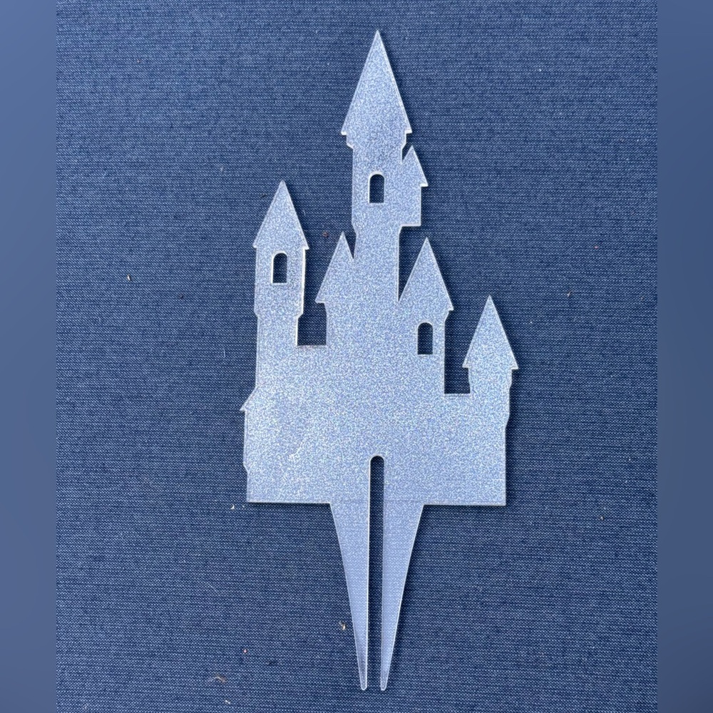 Cinderella's Castle Lucite Cake topper